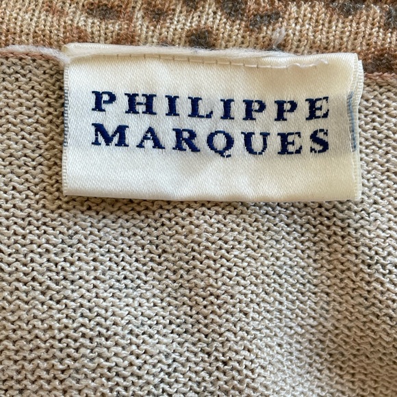 Vintage Phillipe Marques Top Fall Sweater Leopard Animal Print - Picture 8 of 9